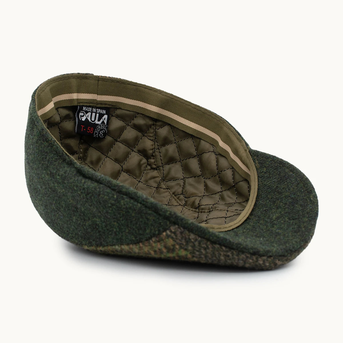 Gorra Paula Original Patchwork Verde Bosque vista lateral - sompaula