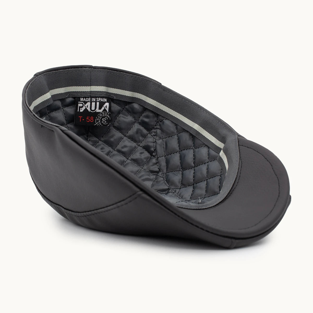 Gorra Paula Original Faux Leather Negro vista lateral - sompaula