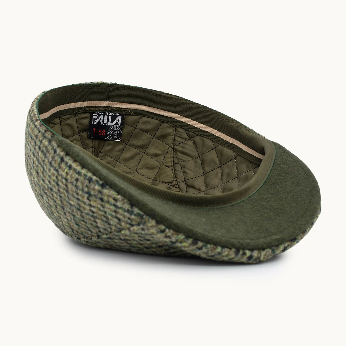 Gorra Paula Original Equestrian Verde Oliva vista lateral - sompaula