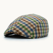 Gorra Paula Original Equestrian Cashmere Verde y Azul vista frontal - sompaula