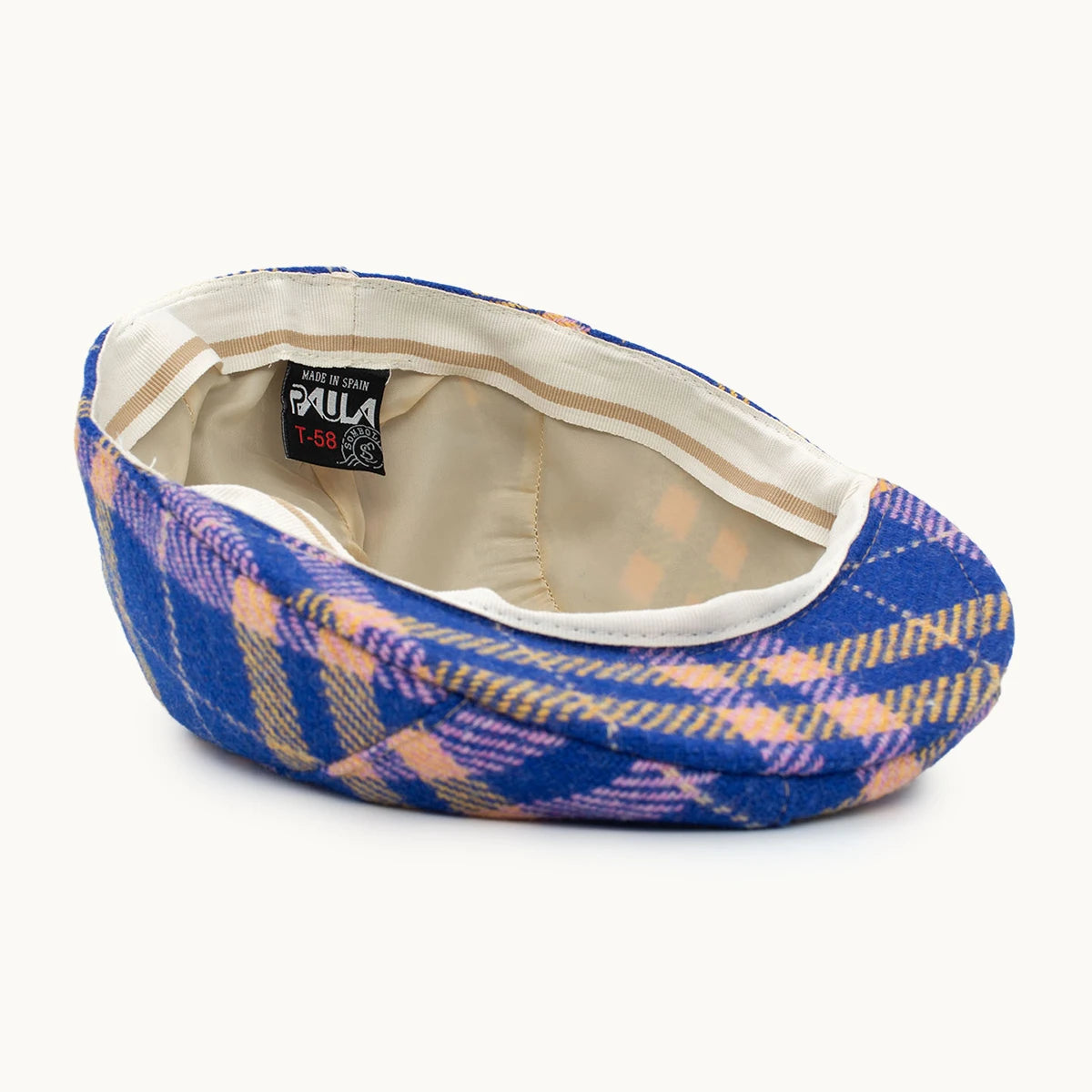 Gorra Paula Original Heritage Azul Eléctrico y Naranja vista lateral - sompaula