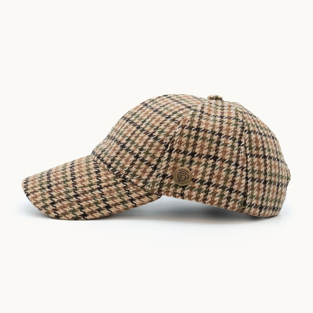 Gorra Paula Clásic Equestrian Beige y Marrón vista lateral - sompaula