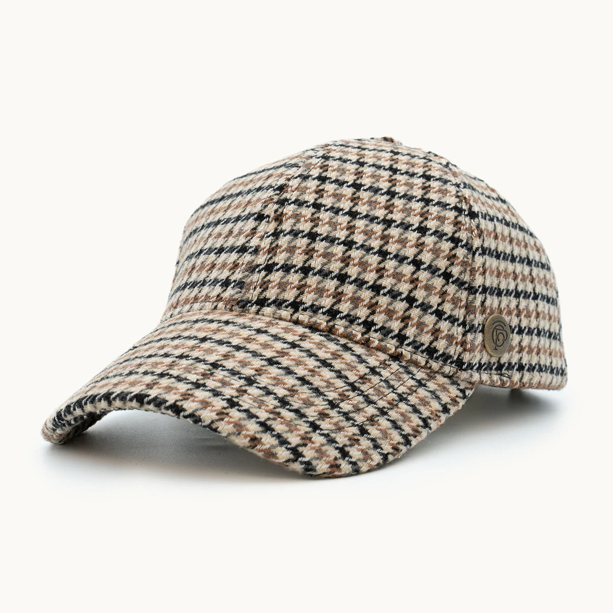 Gorra Paula Clásic Equestrian Crudo y Marrón vista frontal - sompaula