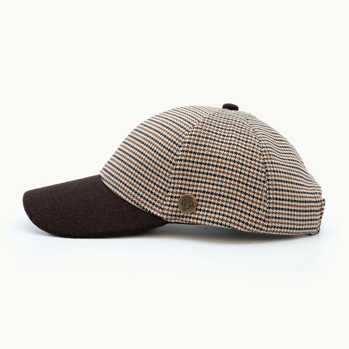 Gorra Paula Clásic Equestrian Beige y Tierra vista lateral - sompaula