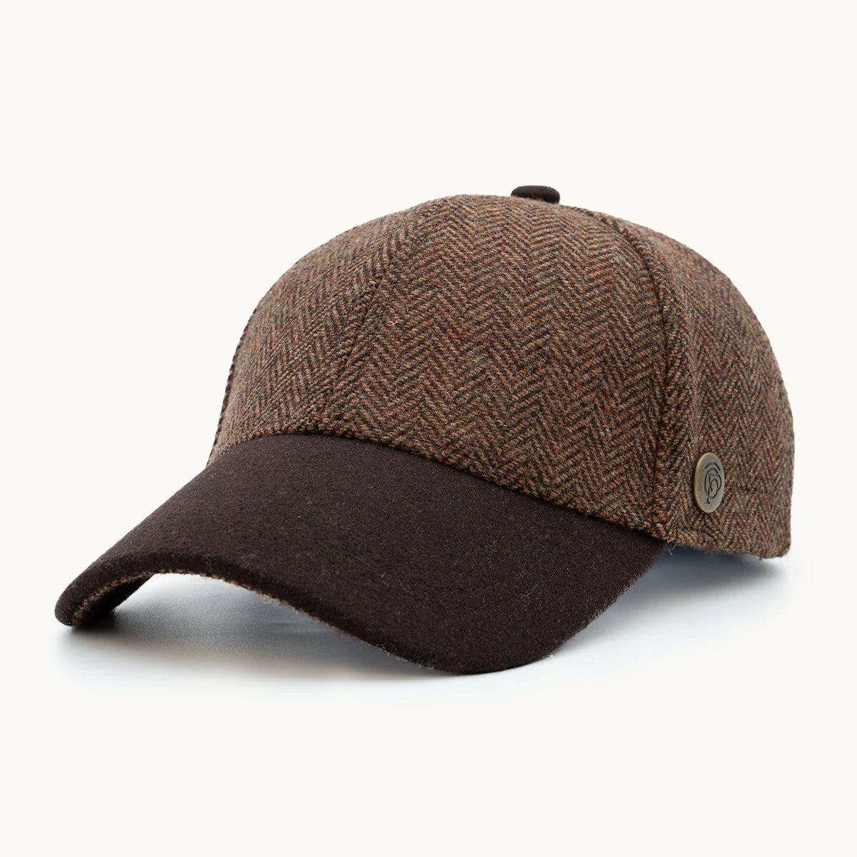 Gorra Paula Clásic Herringbone Marrón vista frontal - sompaula