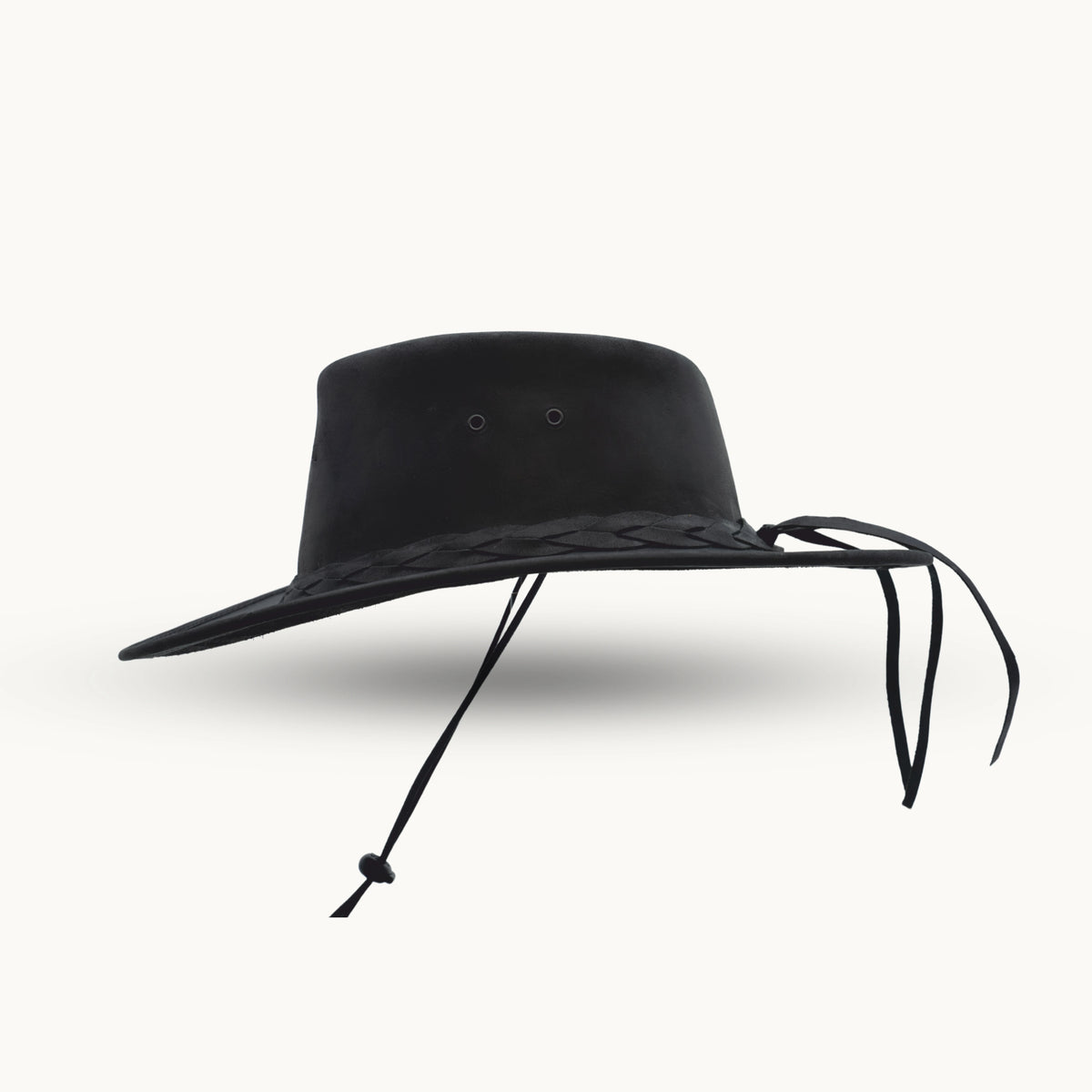 Detalle del sombrero Aussie Eagle negro