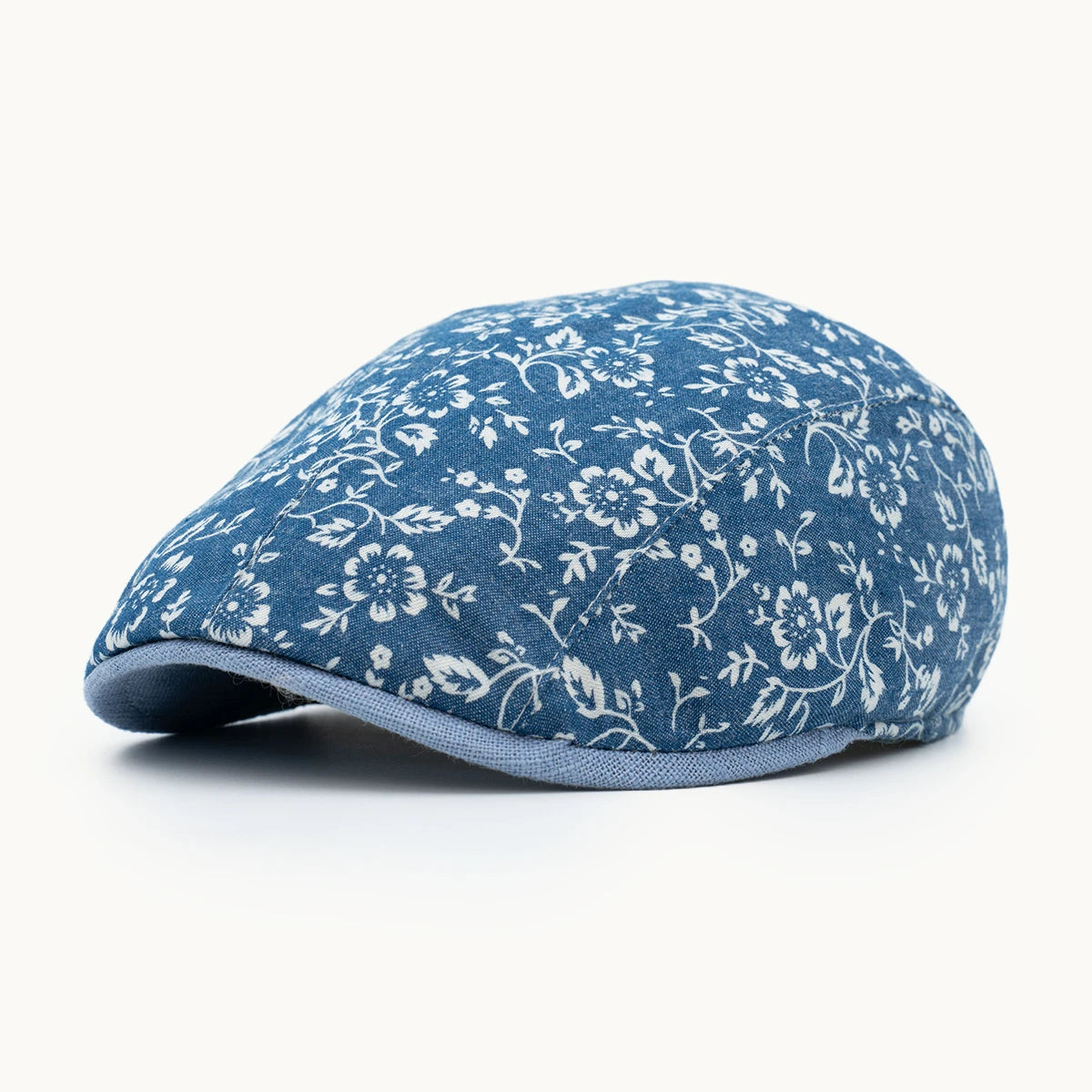 gorra algodón floral azul y blanco Paula Original ligera y estilo veraniego