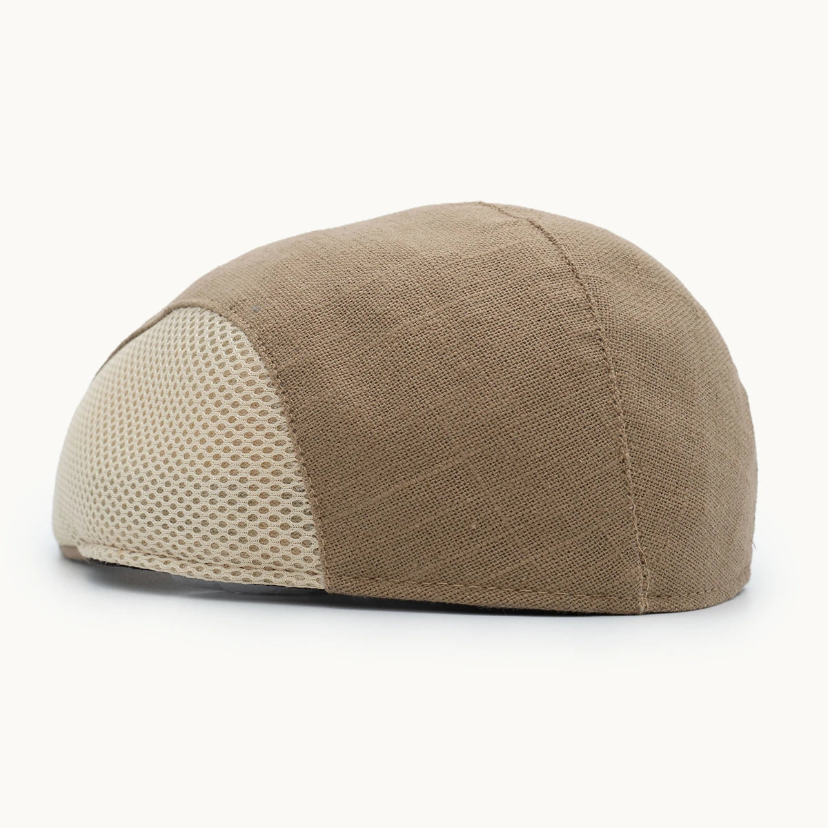 gorra lino beige parte trasera ajuste cómodo y ligero