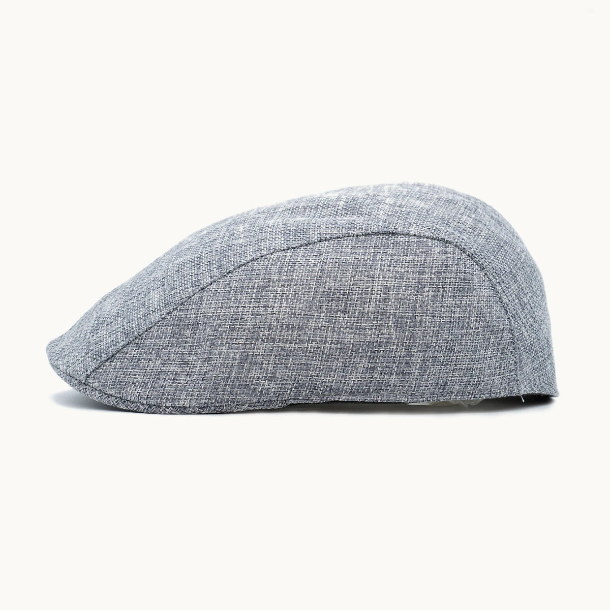 gorra lino gris claro vista lateral