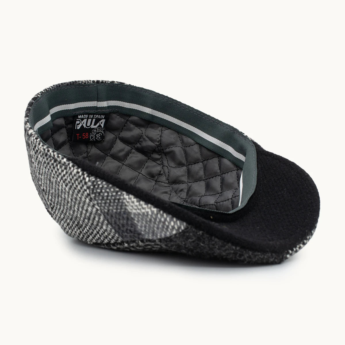 Gorra Paula Original Patchwork Gris vista lateral - sompaula