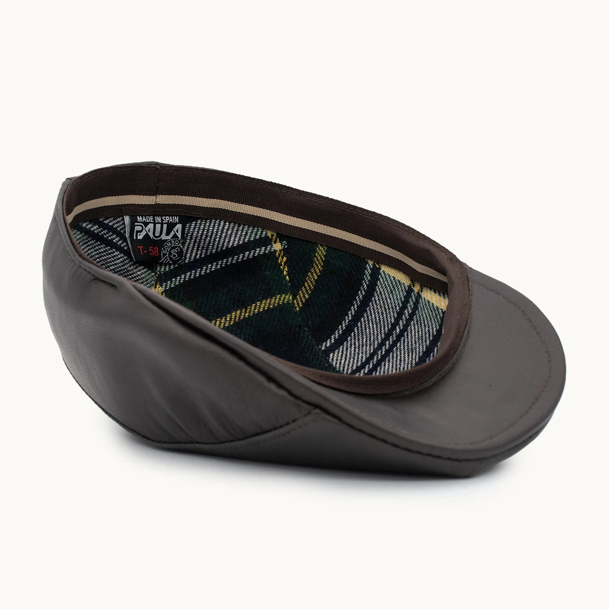 Gorra Paula Original Leather Marrón vista lateral - sompaula