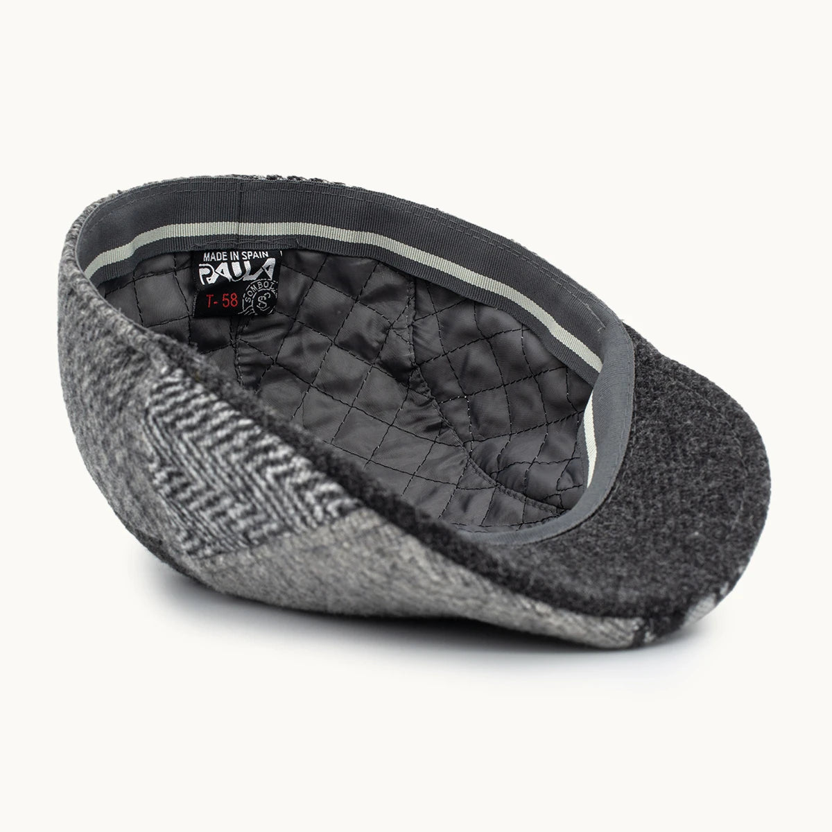 Gorra Paula Original Patchwork Gris Claro vista lateral - sompaula