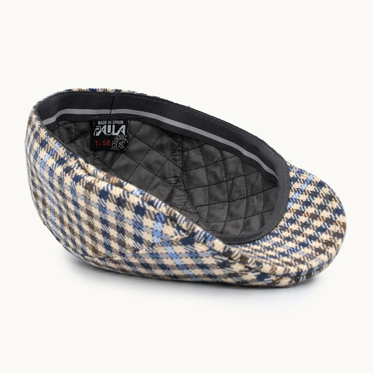 Gorra Paula Original Equestrian Azul y Arena vista lateral - sompaula