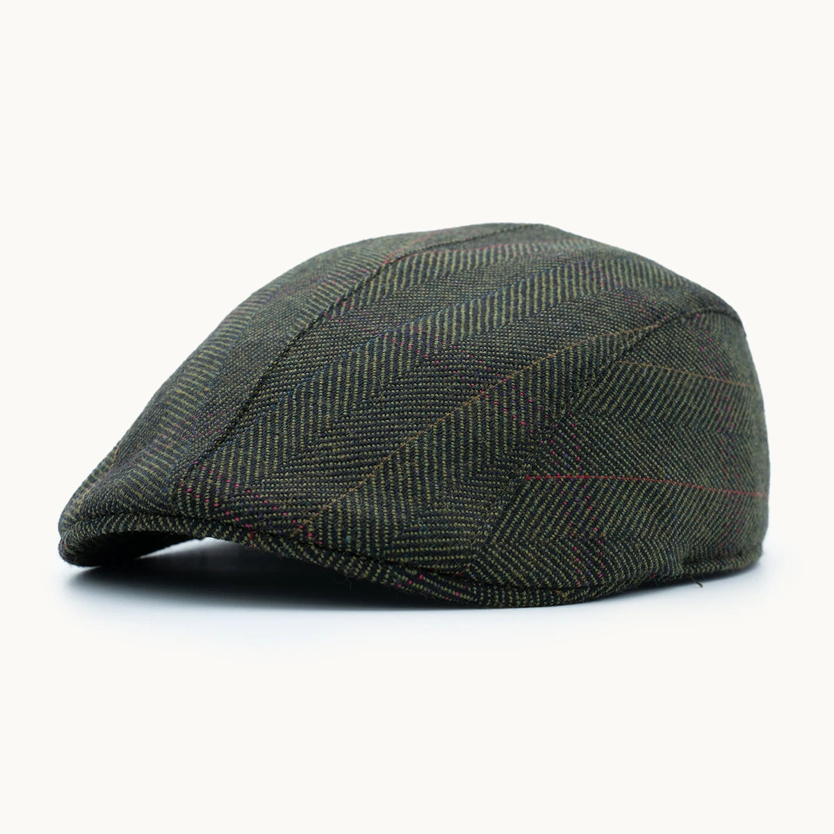 Gorra Paula Original Herringbone Cashmere Verde Campo vista frontal - sompaula