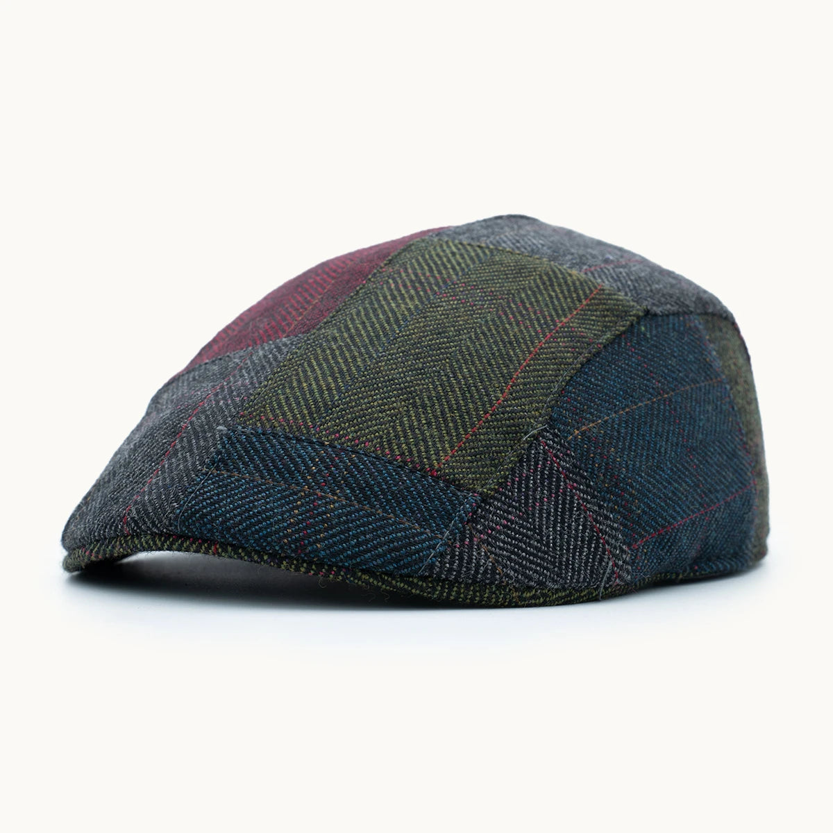 Gorra Paula Original Herringbone Patchwork Cashmere vista frontal - sompaula