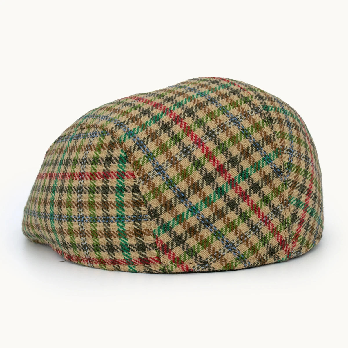 Gorra Paula Original Equestrian Cashmere Verde y Rojo vista lateral - sompaula