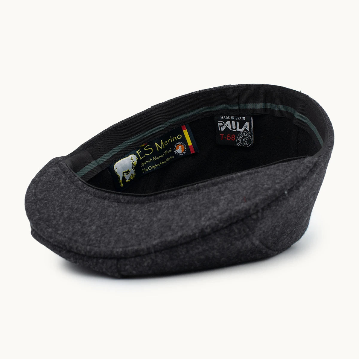 Gorra Paula Original Merino Gris Oscuro vista lateral - sompaula