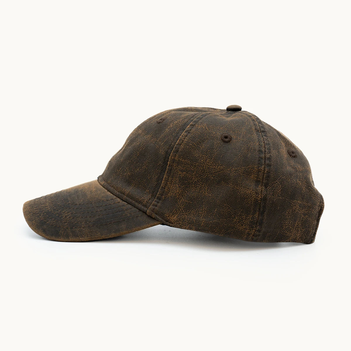 Gorra Paula Clásic Technical Encerado Marrón vista lateral - sompaula