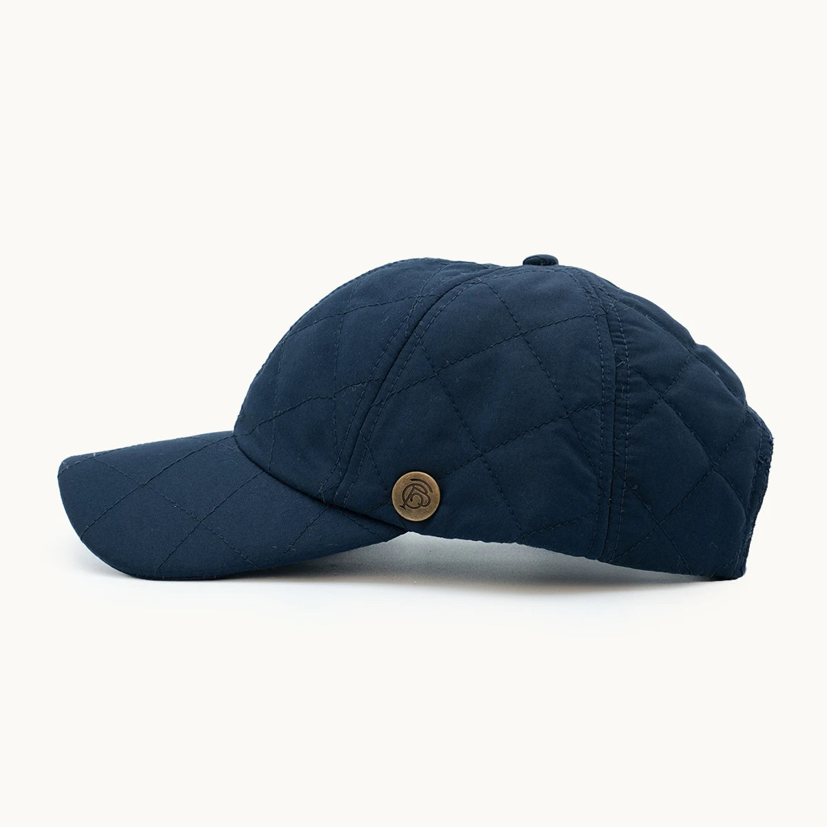 Gorra Paula Clásic Shield Azul Marino Acolchado vista lateral - sompaula
