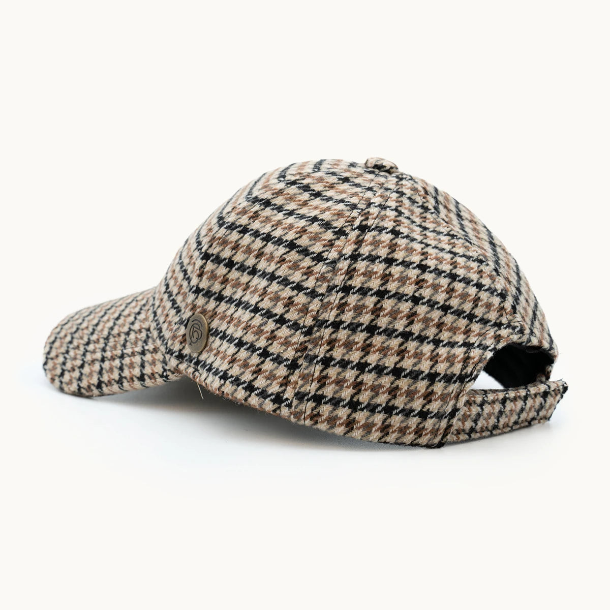 Gorra Paula Clásic Equestrian Crudo y Marrón vista posterior - sompaula