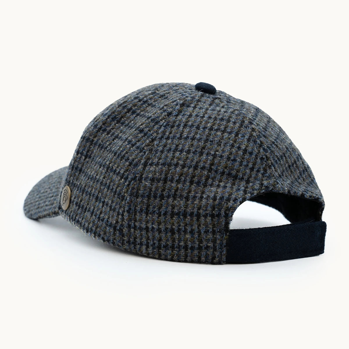 Gorra Paula Clásic Equestrian Azul y Gris vista posterior - sompaula