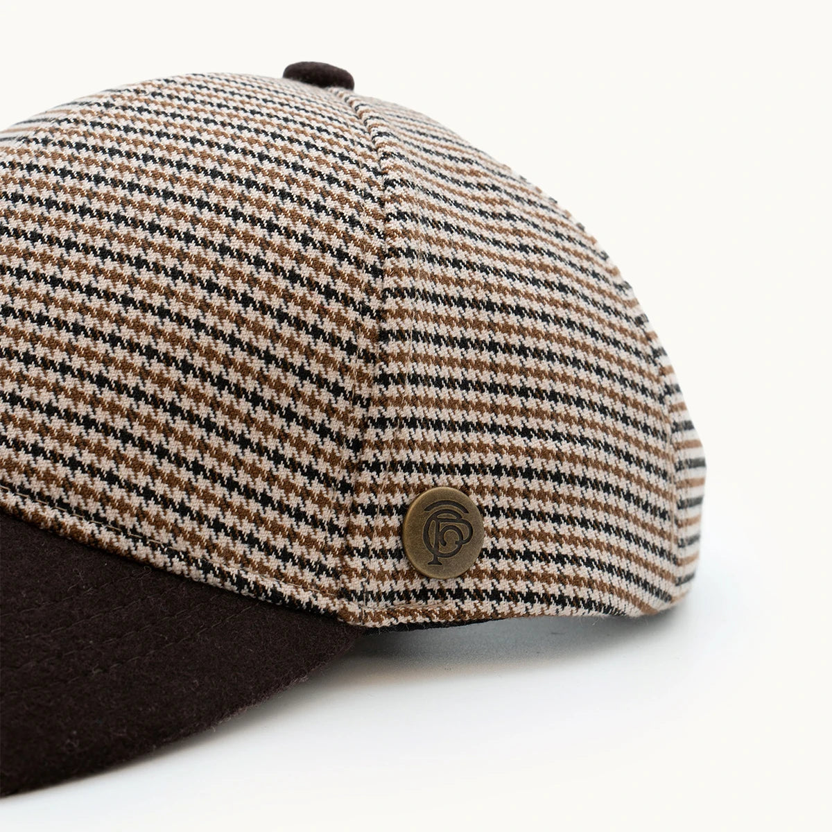 Gorra Paula Clásic Equestrian Beige y Tierra vista lateral - sompaula