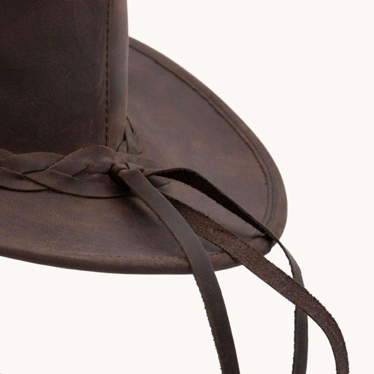 Sombrero australiano de piel marrón Paula Aussie Eagle, otra vista
