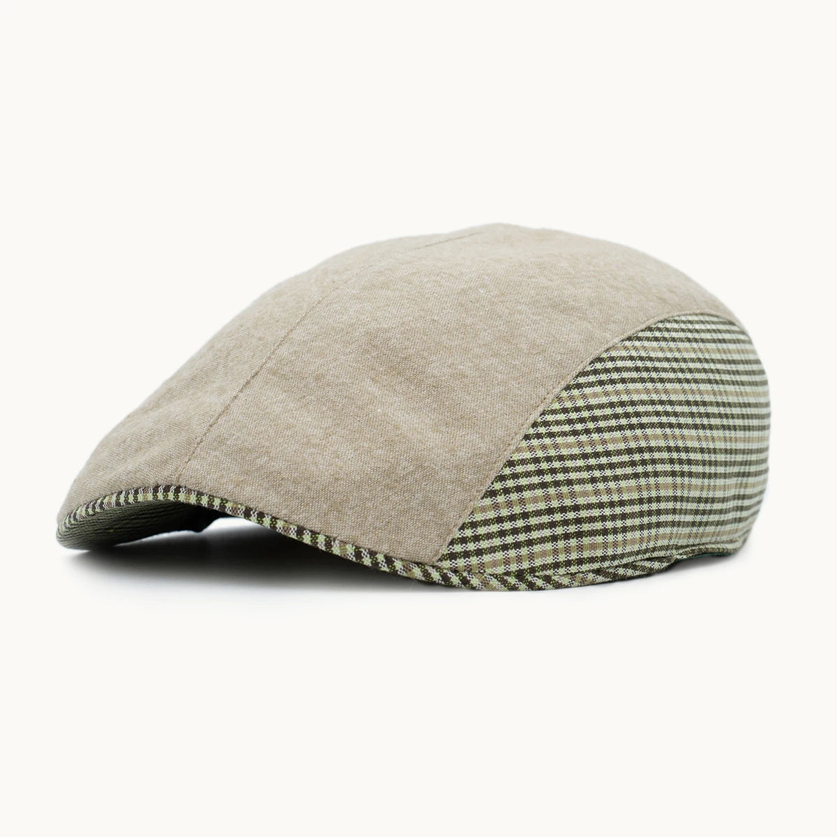 gorra algodón beige y verde campo Paula Original