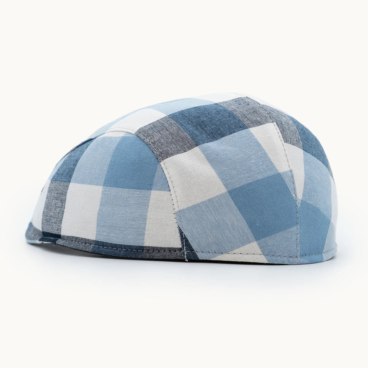 gorra cuadros azul claro parte trasera ajuste cómodo