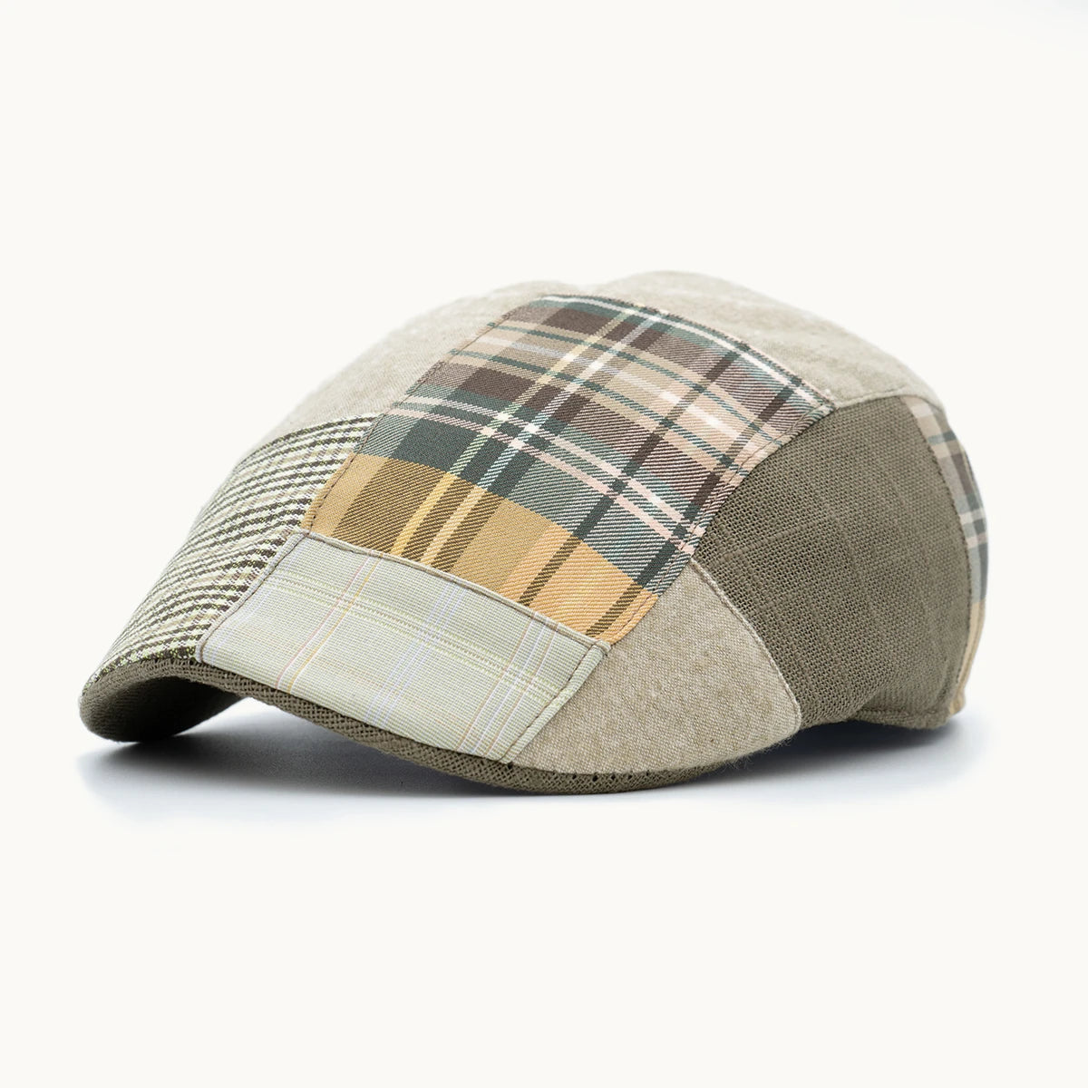 gorra patchwork verde y tierra algodón Paula Original